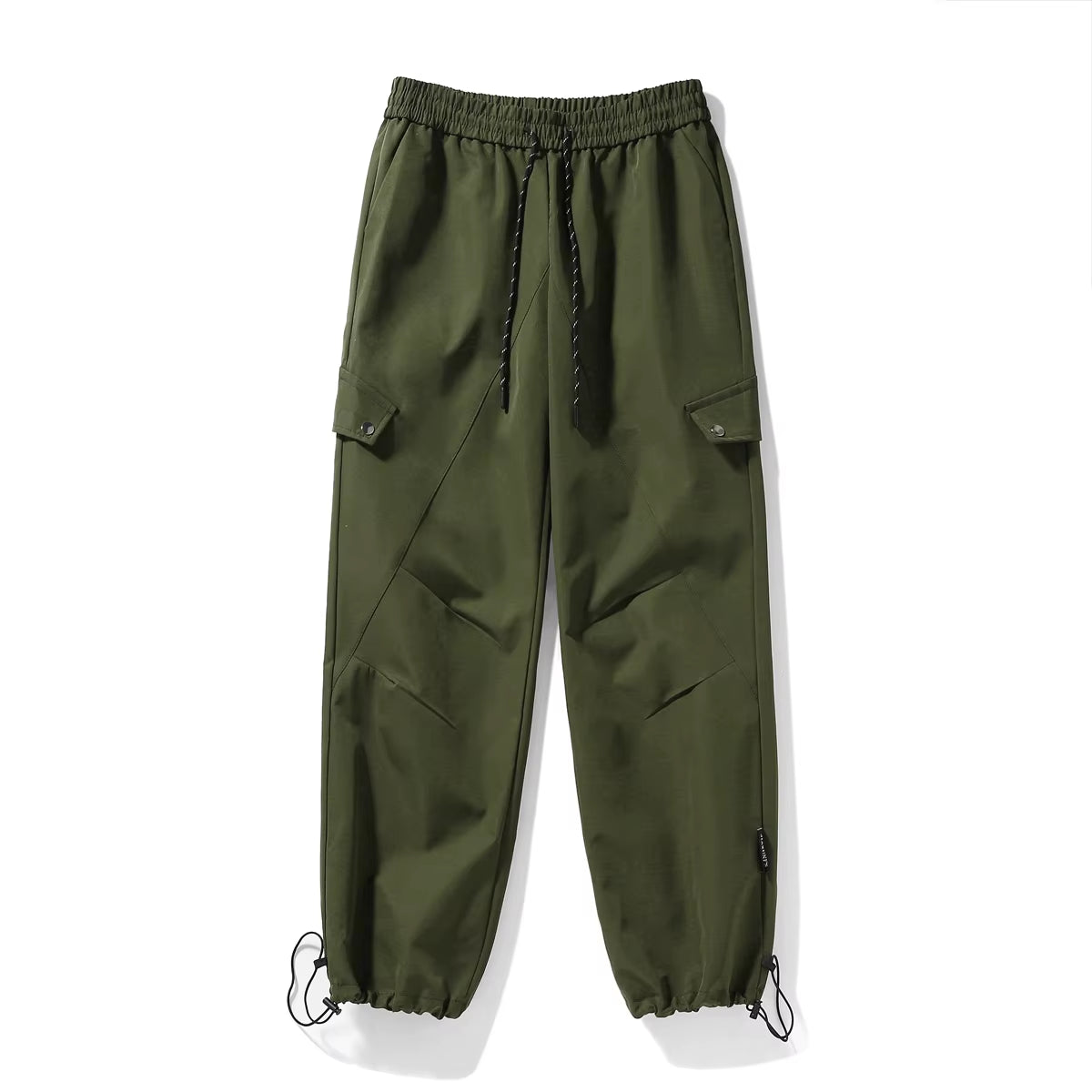 Cargo Pants Men Streetwear Hip Hop Pants Mens Joggers Pants Casual Harem Ankle Length Trousers Elastic Waist Black Army Green